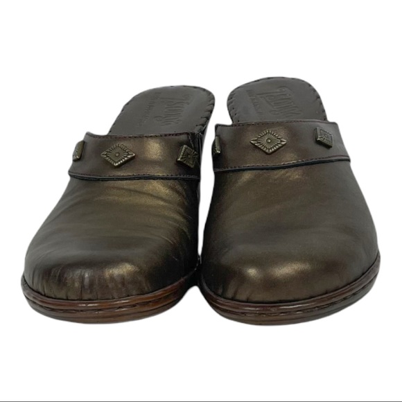 Tsonga Bronze Mules Heels With Accents Size 41 - Picture 4 of 8